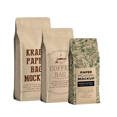 side gusset kraft paper coffee bag