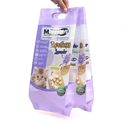 customized printing side gusset cat litter pouch