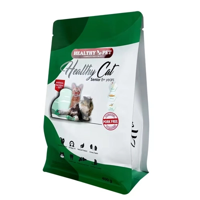 flat bottom customized printing cat food ba