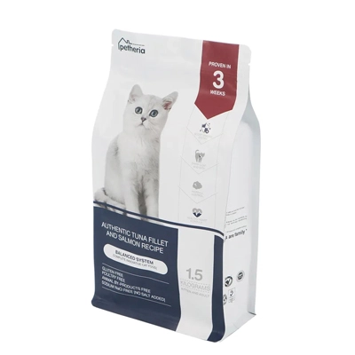 white flat bottom cat good packaging bag