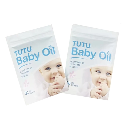 baby oil 3 side seal pouch