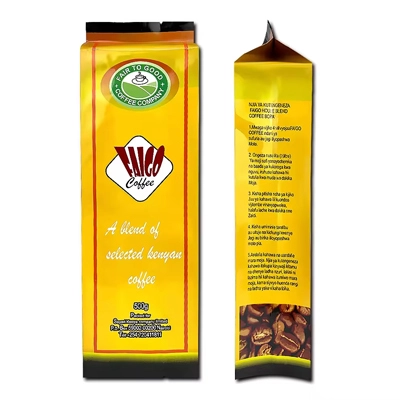 yellow side gusseted coffee bean 250g