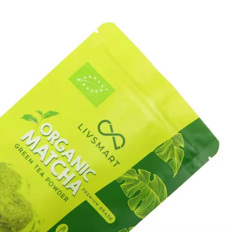 100g Customized Printed Matcha Tea Packaging Manufacturers