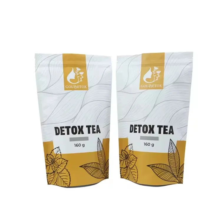 160g Stand up Aluminum Foil Custom Printed Tea Packaging