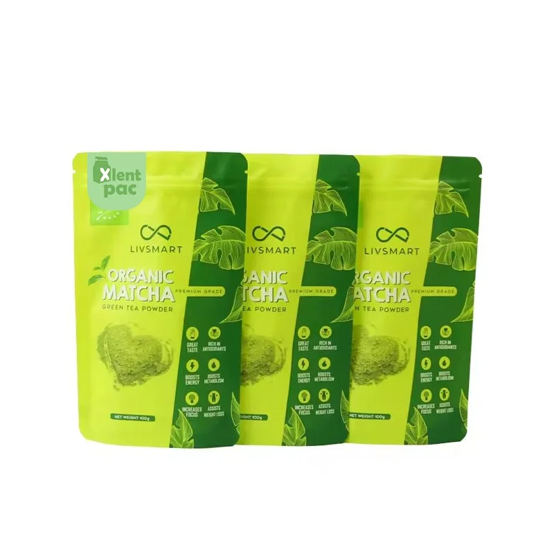 100g Customized Printed Matcha Tea Packaging Manufacturers