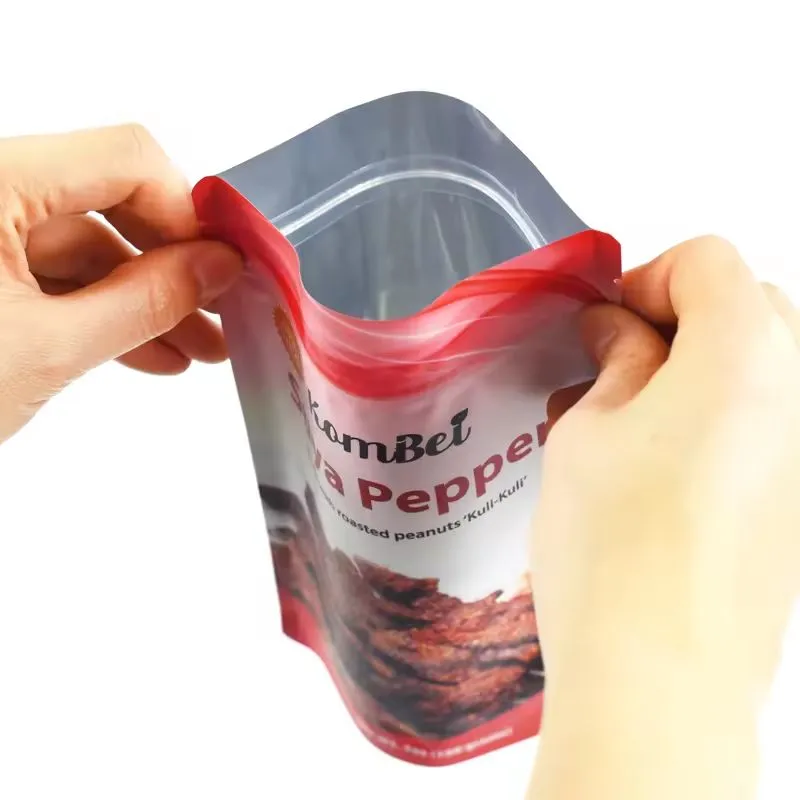 7 Oz Stand up Ziplock Pepper Cooking Spice Bag with Tear Notch