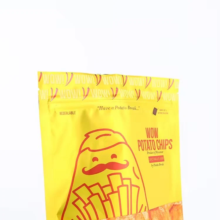 Aluminum Foil Stand up Zipper Potato Chip Packaging Bag