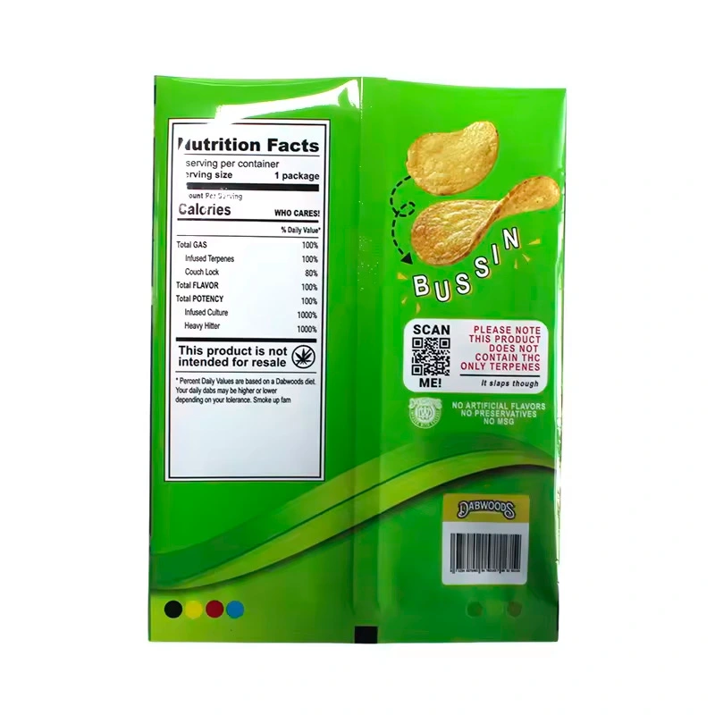 1 Oz Back Seal Moisture Proof Potato Chip Pouch