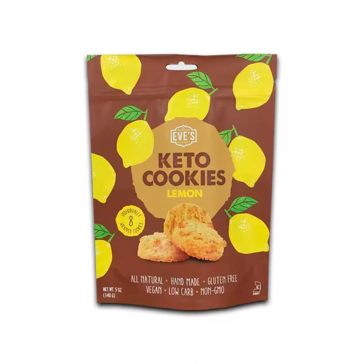 140g Stand up Aluminum Foil Cookie Plastic Packaging Bag