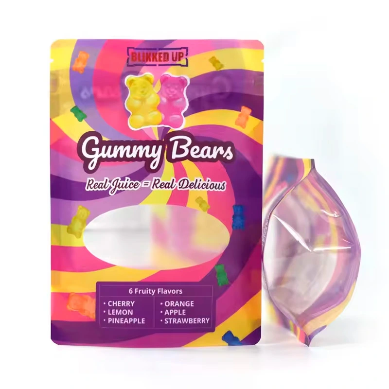 Wholesale Customized Gummy Cotton Candy Bags with Window